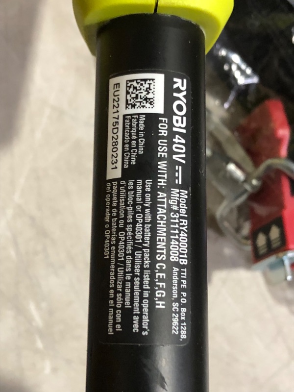 Photo 5 of ***HEAVILY USED - UNTESTED - SEE COMMENTS***
Ryobi 10 in. 40-Volt Lithium-Ion Cordless Battery Pole Saw (Tool-Only)