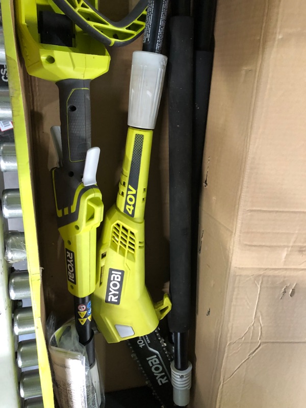 Photo 7 of ***HEAVILY USED - UNTESTED - SEE COMMENTS***
Ryobi 10 in. 40-Volt Lithium-Ion Cordless Battery Pole Saw (Tool-Only)