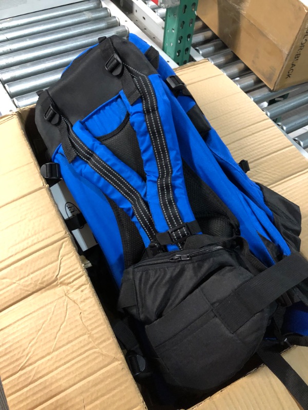 Photo 1 of ClevrPlus Deluxe Adjustable Baby Carrier Outdoor Hiking Child Backpack Camping Blue