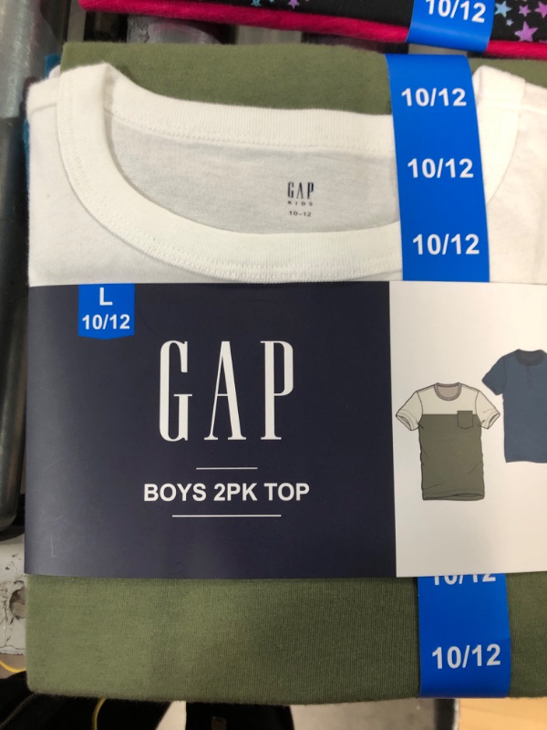 Photo 1 of GAP BOYS 2 PACK OF SHIRTS SIZE 10/12, GIRLS 2 PACK OF SHIRTS SIZE 10/12