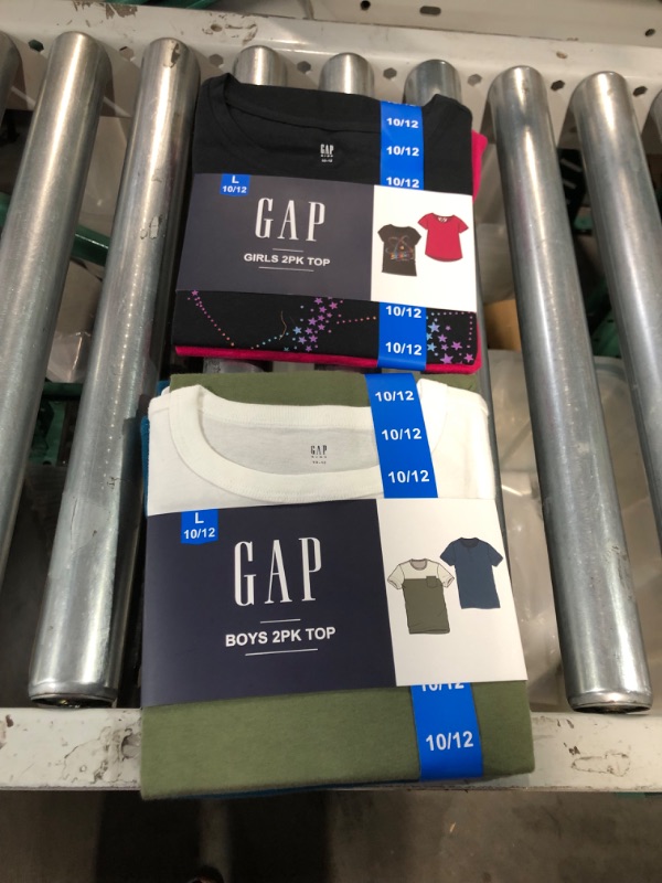 Photo 1 of GAP BOYS 2 PACK OF SHIRTS SIZE 10/12, GIRLS 2 PACK OF SHIRTS SIZE 10/12