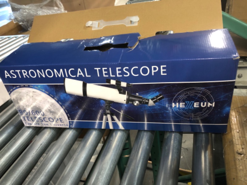 Photo 3 of Telescope, 80/600mm Telescope for Adults Astronomy, Portable Refractor Telescope for Beginners Kids with Professional Fully Coated Optical Lenses, Adjustable Tripod, Carrying Bag and Phone Adapter telescope 80600