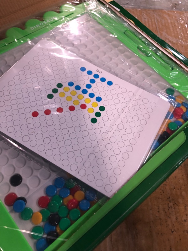 Photo 2 of GHIGMOFUN Magnetic Drawing Board, Montessori Magnetic Dots Board 