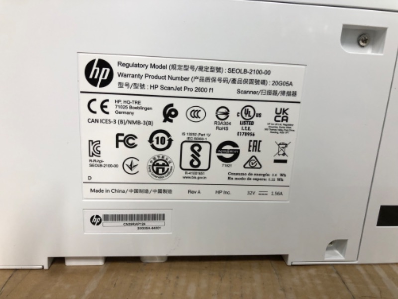 Photo 2 of [READ NOTES]-HP ScanJet Pro 2600 f1, Fast 2-Sided scanning and auto Document Feeder (20G05A)