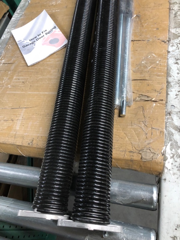 Photo 5 of [READ NOTES]-Junsen Pair of 2" Garage Door Torsion Springs with 2 Non-Slip Winding Bars, High Quality Installation Coated Torsion Extension Spring Replacement Set with a Minimum of 16,000 Cycles (0.207 x 2" x 22")