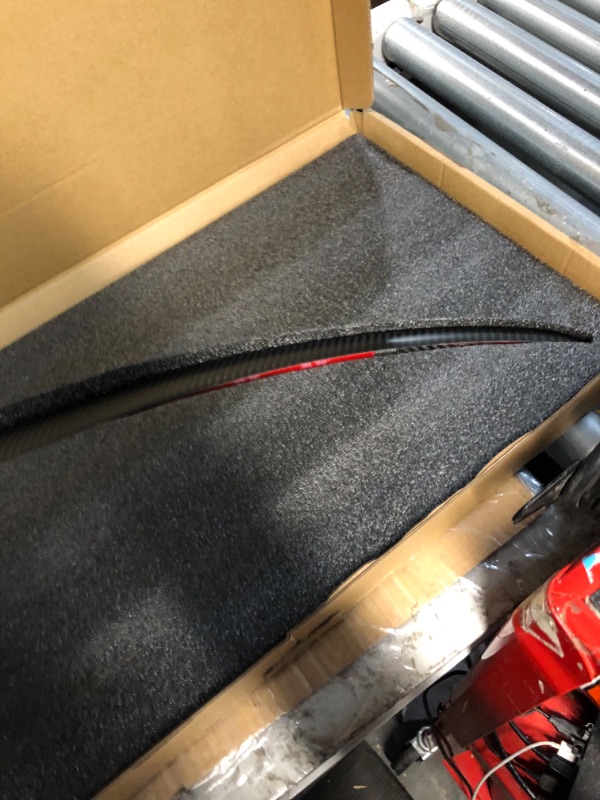 Photo 1 of HALOBLK Performance Carbon Fiber Spoiler for Tesla Model Y, Ultralight Genuine 3K Carbon Fiber Rear Spoiler (Matte Finish)