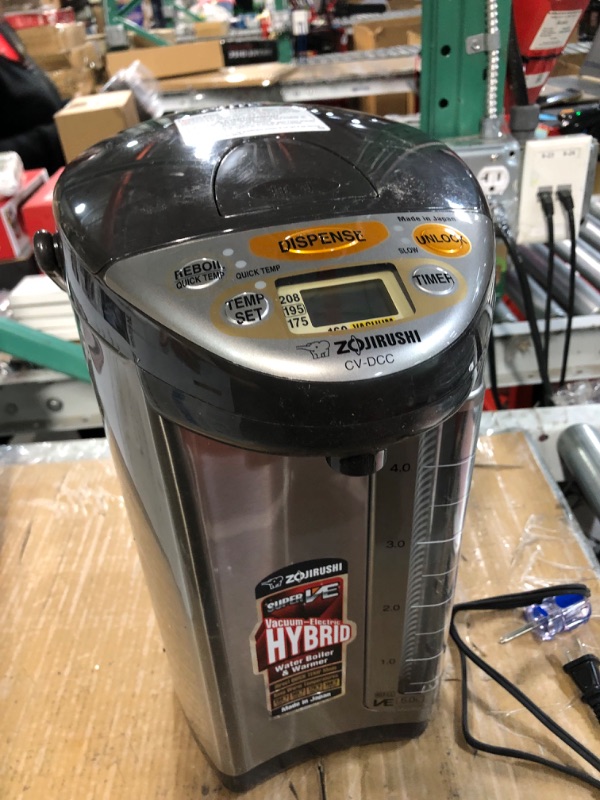 Photo 5 of [SOLD FOR PARTS, NON-REFUNDABLE READ NOTES]
Zojirushi America CV-DCC50XT VE Hybrid Water Boiler And Warmer, 5-Liter, Stainless Dark Brown 5-Liter Boiler