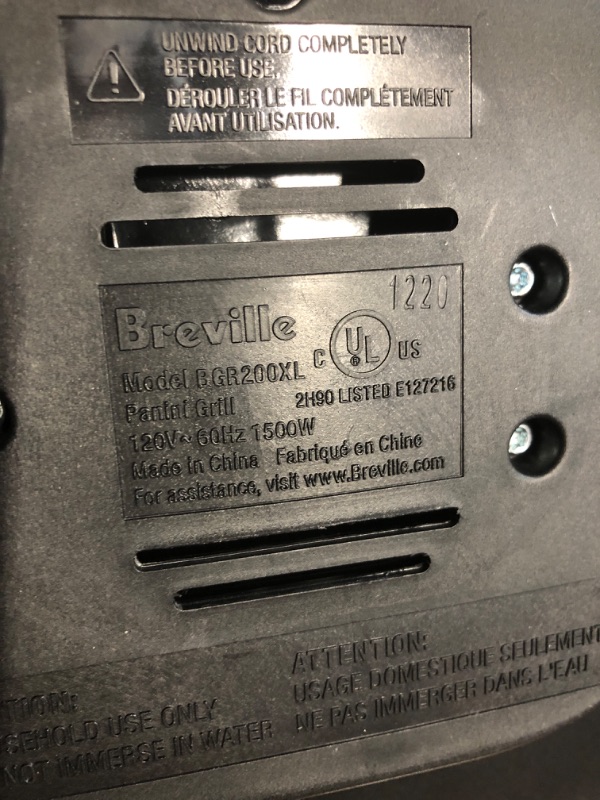 Photo 5 of Breville BREBGR200XL Panini Grill, Silver