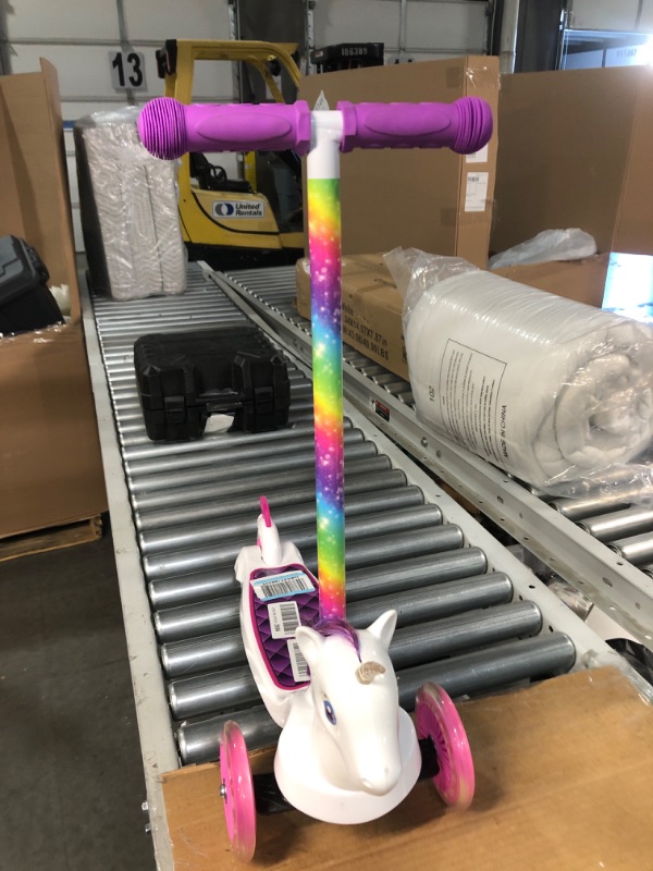 Photo 2 of 3D Self Balancing Scooter - Toddler & Kids Scooter, 3 Wheel Platform, Foot Activated Brake, 75 lbs Weight Limit, for Ages 3 and Up .Unicorn