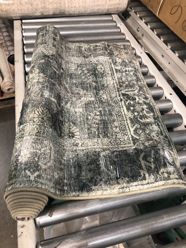 Photo 4 of Loloi Magnolia Home by Joanna Gaines x Loloi Banks Collection Machine Washable BAN-03 Blue / Lagoon, 2'-6" x 7'-6", Runner Rug Blue / Lagoon 2'-6" x 7'-6"