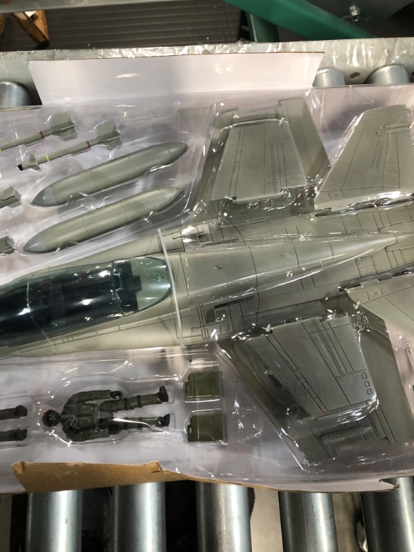 Photo 4 of Click N’ Play Military Air Force F/A 18 Super Hornet Fighter Jet, 16 Piece Play Set with Accessories - Army Action Figures, Missiles, and More, Toy Jets for Boys 6+