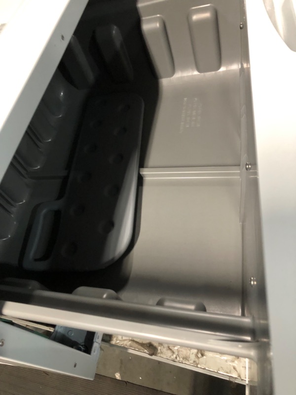 Photo 1 of [READ NOTES] SAMSUNG 27-Inch Washer Dryer Pedestal Stand w/ Pull Out Laundry Storage Drawer, Stainless Steel, WE402NW/A3, White
