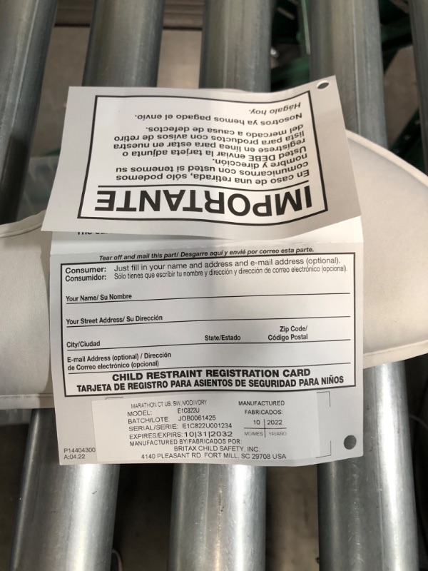Photo 1 of Britax Marathon Clicktight Convertible Car Seat, Mod Ivory SafeWash