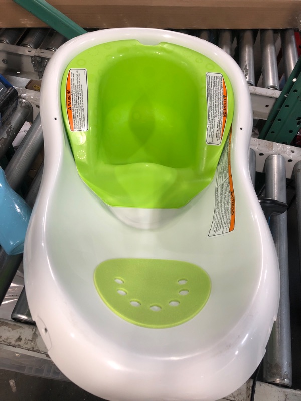 Photo 2 of Fisher-Price Baby Bath Tub, 4-in-1 Newborn to Toddler Tub with Infant Seat Bath Toys and Sling ‘n Seat Tub, Green Green - Frustration Free Package