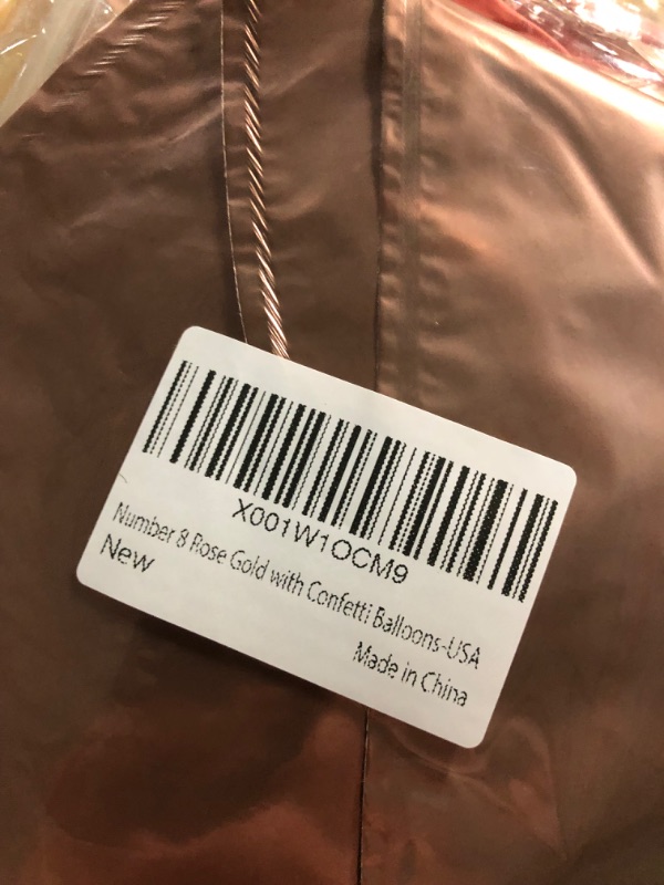 Photo 1 of *stock photo for reference*  Big Rose Gold 8 Balloon Number (Pack of 3) 