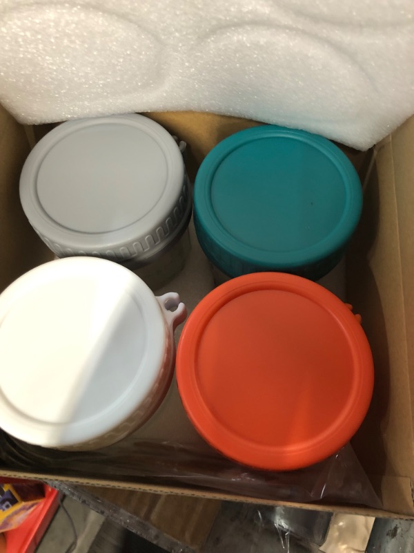 Photo 2 of 4 Pack Overnight Oats Containers with Lids and Spoons, 16oz 