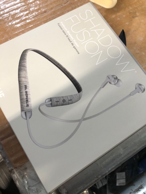 Photo 2 of Sol Republic Shadow Fusion Bluetooth Earbuds, Grey 10-Hour Playtime