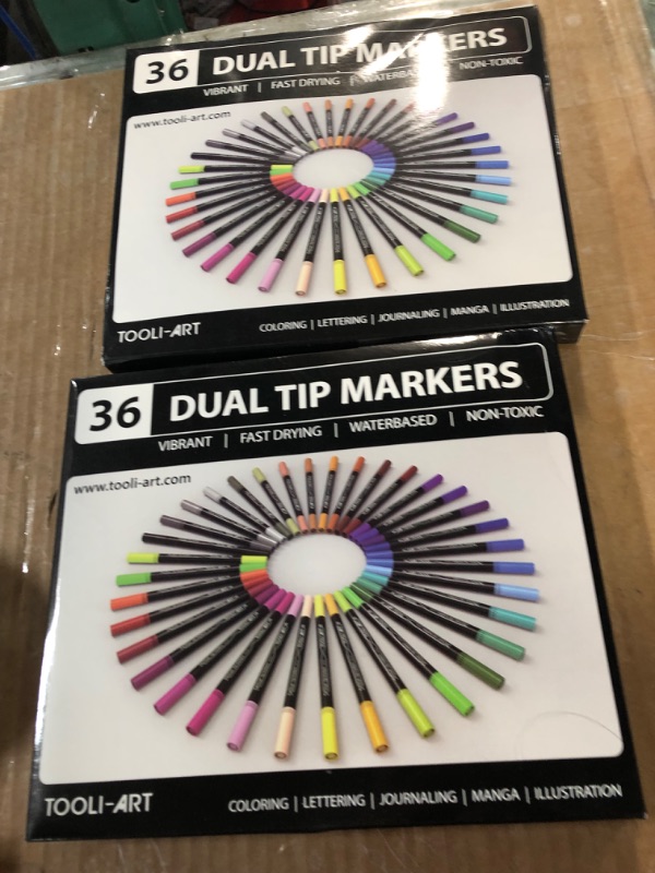 Photo 4 of Dual Markers Brush Pen, Colored Pen Fine Point Art Marker (Pack of 2)