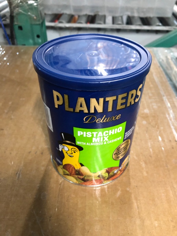 Photo 3 of *expires 2025* PLANTERS Deluxe Pistachio Mix, 1.15 lb. Resealable Canister 