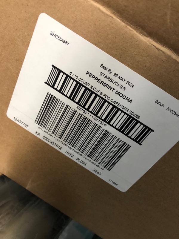 Photo 4 of *expires may 2024* Starbucks Flavored K-Cup Coffee Pods — Peppermint Mocha for Keurig Brewers — 6 boxes (10 pods ea)