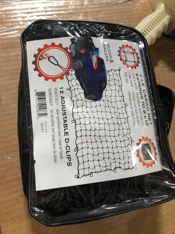 Photo 1 of Grit Performance Cargo Net for Pickup Truck Bed - 4 x 6 Foot,