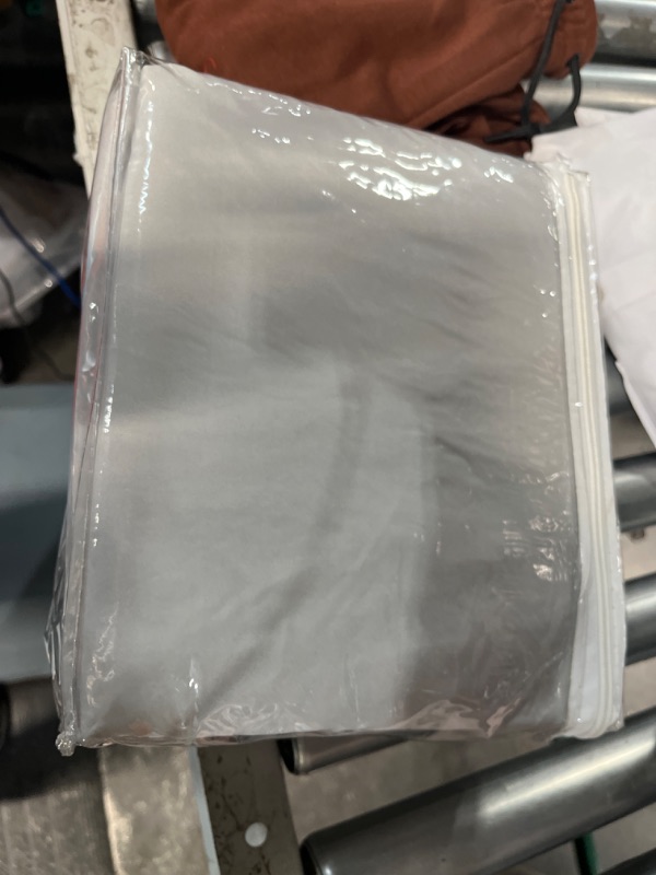 Photo 1 of Swift Home Smart Sheets, Ultra Soft Brushed Microfiber 4-Piece Sheet Set, Fitted Bed Sheet with Side Storage Pockets – Silver, Full Silver Full