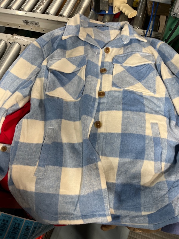 Photo 1 of BLUE PLAID JACKET SIZE MEDIUM 