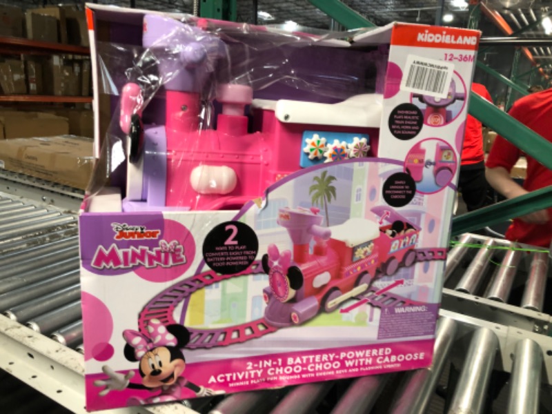 Photo 2 of ***USED - PREVIOUSLY OPENED - PARTS LIKELY MISSING***
Kiddieland Minnie Ride-On Train with Caboose and Track