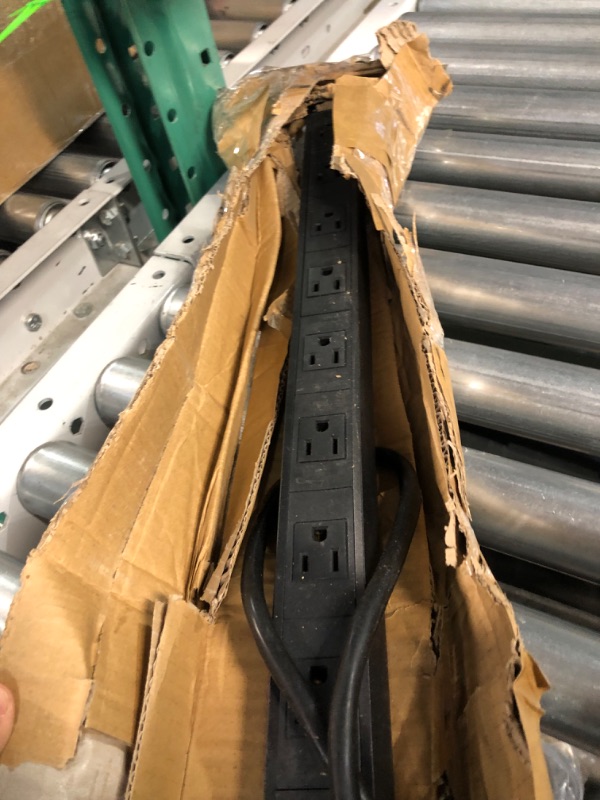 Photo 1 of Amazon Basics Heavy Duty Metal Surge Protector Power Strip with Mounting Brackets - 9-Outlet