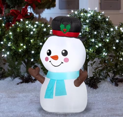 Photo 1 of Christmas Inflatables (3.5-ft Lighted Snowman Christmas Inflatable)