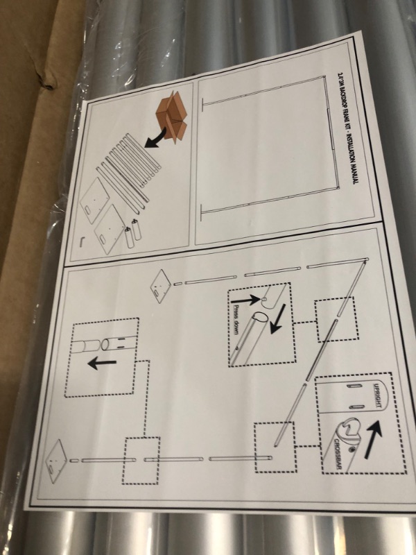 Photo 4 of Hecis Pipe and Drape Backdrop Stand Kit 8ft x 10ft