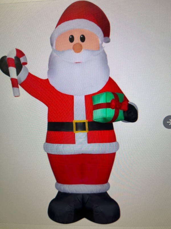 Photo 1 of Holiday Living 12-ft Lighted Santa Christmas Inflatable