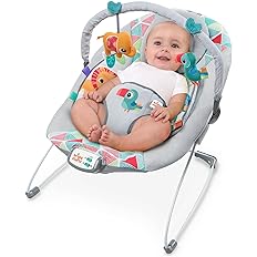 Photo 1 of Bright Starts Baby Bouncer Soothing Vibrations Infant Seat - Taggies, Music, Removable -Toy Bar, (Toucan Tango)