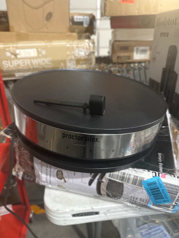 Photo 5 of ** NON REFUNDABLE NO RETURNS SOLD AS IS**
**PARTS ONLY**
Proctor Silex Electric Crepe Maker with 13” Nonstick Griddle