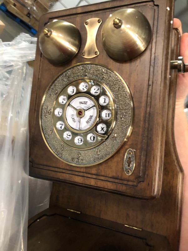 Photo 2 of Pyle Vintage/Classic Style Corded Phone - Retro Design Landline Telephone, Antique Wall-Mount Phone