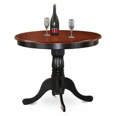 Photo 1 of [READ NOTES]
Antique Table 36 Round with Black and Cherry Finish