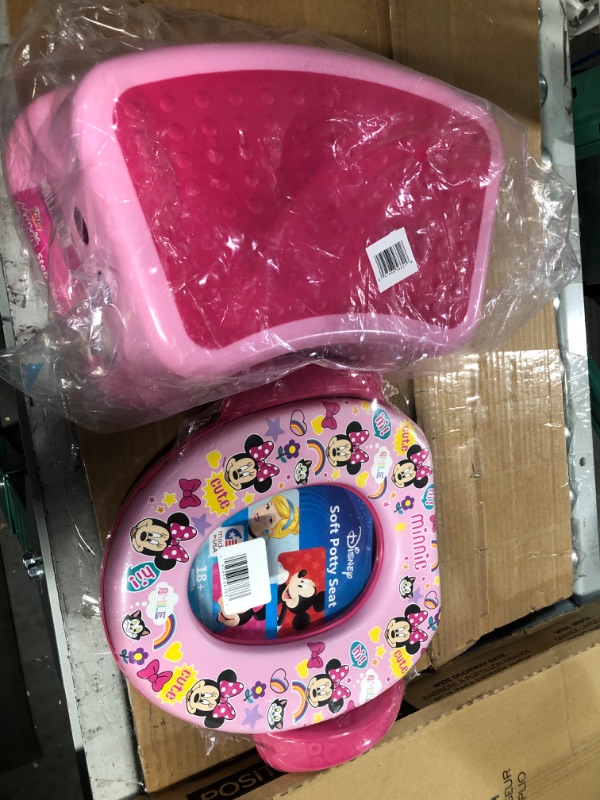 Photo 1 of Disney Minnie Mouse "Smile" Step Stool, Baby Minnie "Pop Attitude" Soft Potty Seat