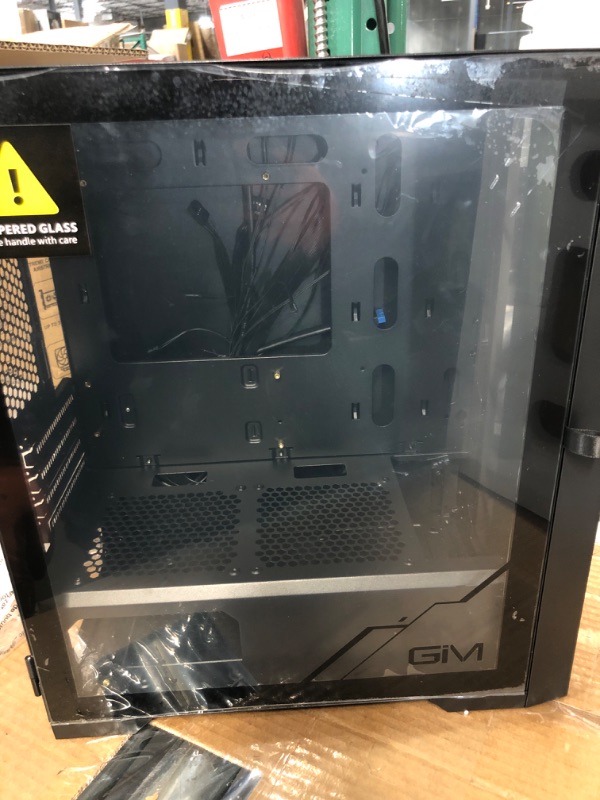 Photo 4 of GIM Micro ATX PC Case with 2 Tempered Glass Panels Mini Tower Gaming PC Case Micro ATX Case with 2 Magnet Dust Filters, Gaming Computer Case with USB3.0 I/O Port, Black Without Fans