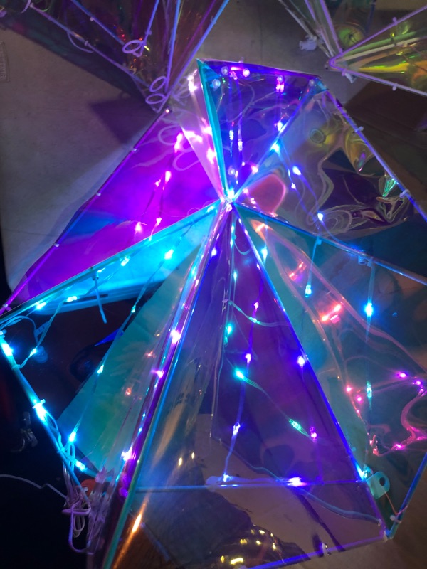 Photo 7 of 6' Pre-Lit Prismatic Tree with 440 LED Lights for Christmas Outdoor Decor