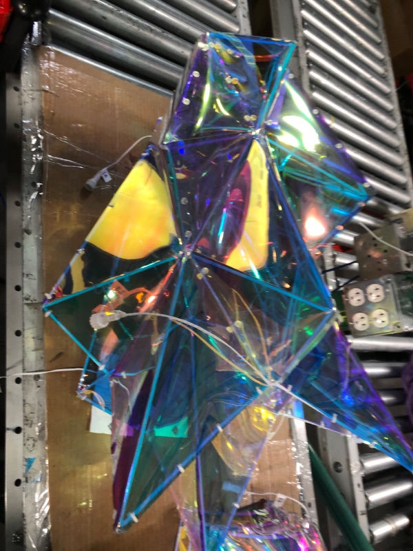 Photo 1 of **DAMAGED**SEE NOTES 
6' Pre-Lit Prismatic Tree with 440 LED Lights for Christmas Outdoor Decor