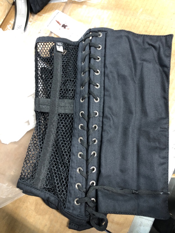 Photo 1 of Black Mesh Steel Boned Waist Trainer Underbust Corset