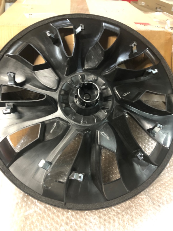 Photo 4 of Hubcap Wheel Cover Replacement - Hub Cap Compatible with 2017-2023 Model 3 R18 Aero Hub?Uberturbine Style Wheel Rim Protector ABS Material Exterior Kit Accessories Improvement -Set of 4 18“ Uberturbine Style for Model 3