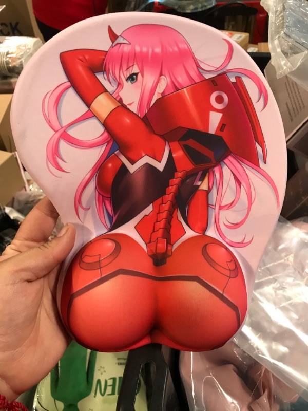 Photo 1 of Darling in The Franxx Zero Two Girl Anime Mouse Pads with Wrist Rest Gaming 3D Mousepads 2Way Skin (002-2)