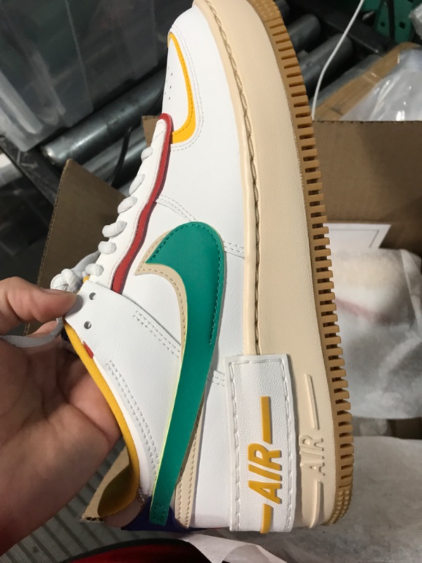 Photo 4 of Nike AIR Force 1 Shadow White/Yellow/RED/Green CI0919 118 Women's Size 9.5 KC