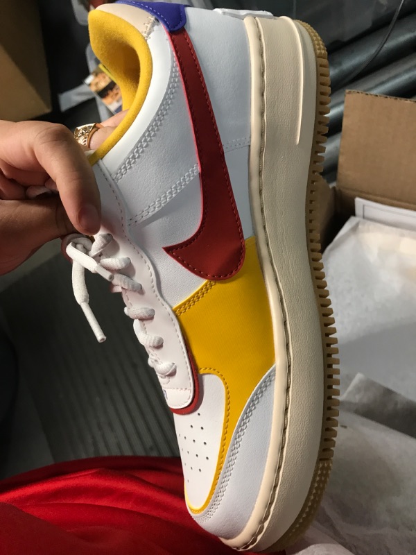 Photo 5 of Nike AIR Force 1 Shadow White/Yellow/RED/Green CI0919 118 Women's Size 9.5 KC