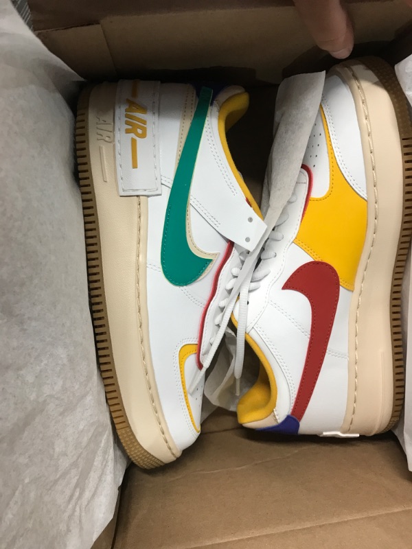 Photo 2 of Nike AIR Force 1 Shadow White/Yellow/RED/Green CI0919 118 Women's Size 9.5 KC