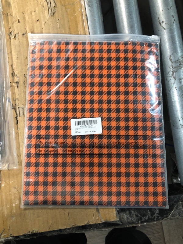 Photo 2 of 11 Sheets Halloween Heat Transfer Vinyl,12X10 inch Fall Orange Buffalo Plaid HTV Vinyl Craft,Fall Iron On Vinyl for Silhouette Cameo or Cricut