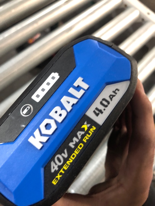 Photo 3 of Kobalt 40-Volt 4-Amps 4.0ah Rechargeable Lithium Ion (Li-Ion) Cordless Power Equipment Battery