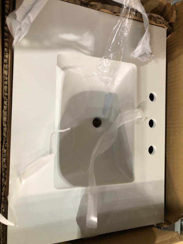 Photo 1 of *MINOR DAMAGE*
allen + roth Ridge 30-in Espresso Undermount Single Sink Bathroom Vanity with White Engineered Stone Top