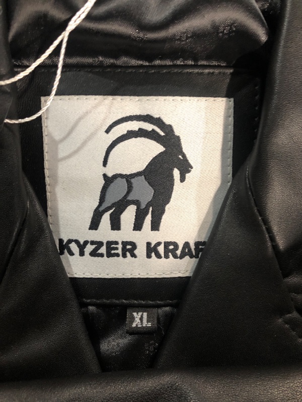 Photo 4 of KYZER KRAFT Womens Leather Jacket Bomber XL Black